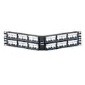 Panduit 48-PORT ANGLED PANEL UNLOADED, SNAP-IN 4-PORT FACEPLATE CPPLA48WBLY